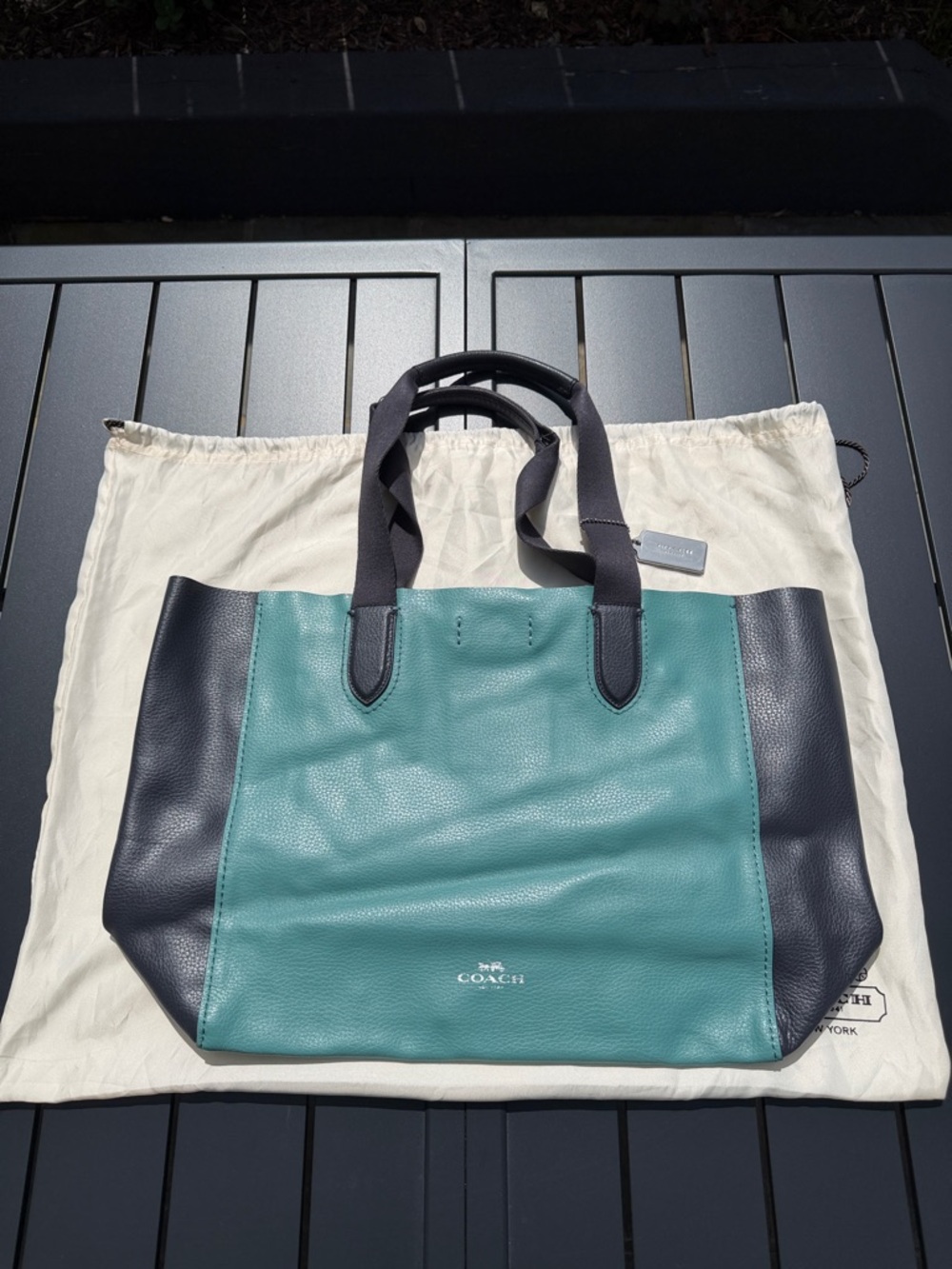 Coach Large Derby Tote - Color Block - Picture 2 of 13